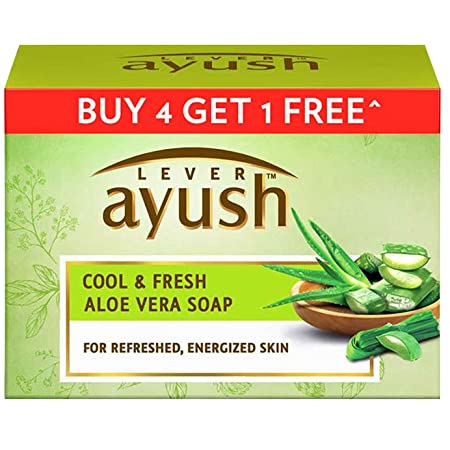 Ayush Cool & Fresh  Aloe Vera Bath Soap( 5U x 100g )